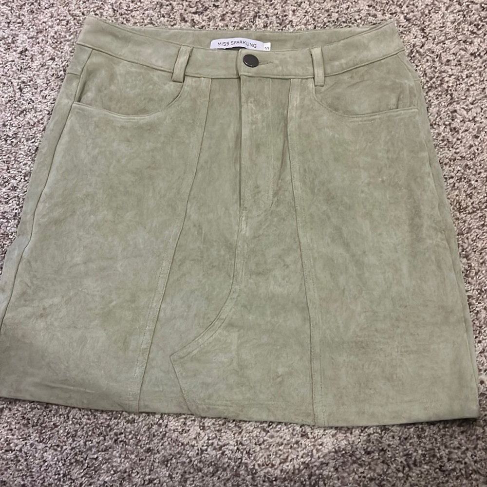 Size small sage suede skirt